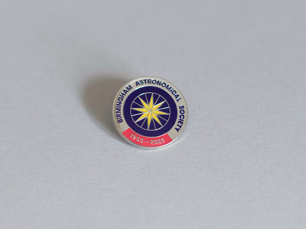 75th anniversary enamel badge, featuring yellow star graphic